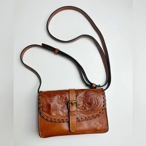 Patricia Nash Torri tooled leather crossbody